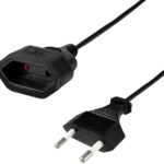 LogiLink verlengkabel Euro stekker 0,2m zwart