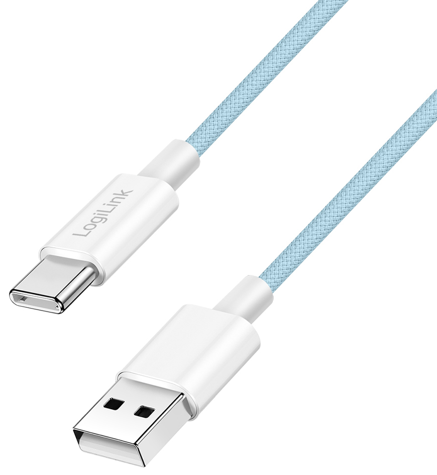 LogiLink USB 2.0 kabel, USB-A naar USB-C stekker, 1,5 m, blauw LogiLink USB 2.0 kabel, USB-A naar USB-C stekker, 1,5 m, blauw