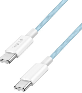 LogiLink USB 2.0 Kabel, USB-C naar USB-C, 1,0 m, blauw