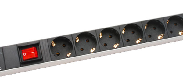 DIGITUS 19 inch stekkerdoos 7-voudig 1HE met schakelaar