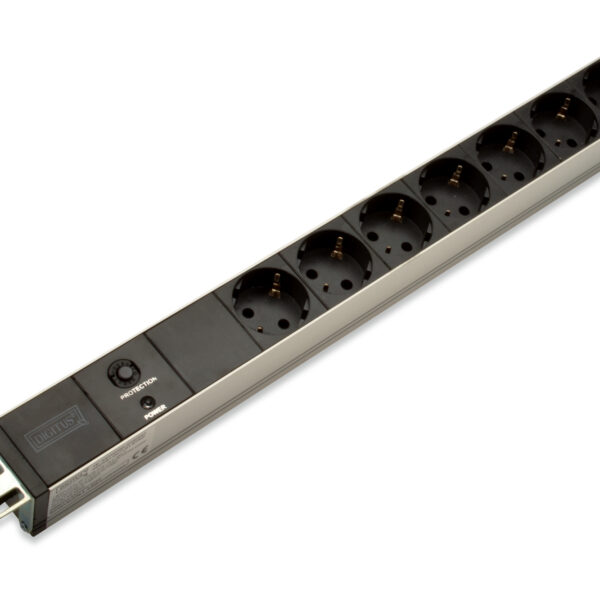 DIGITUS 19 inch stekkerdoos 7-voudig met overbelastingsbeveiliging