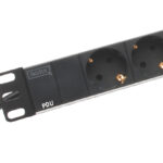 DIGITUS Stekkerdoos 3-voudig zonder schakelaar zwart 10 inch