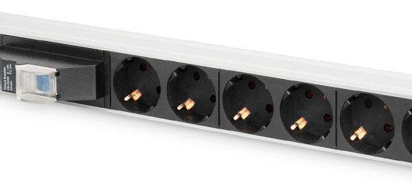 DIGITUS 19 inch stekkerdoos 6-voudig 1HE met schakelaar