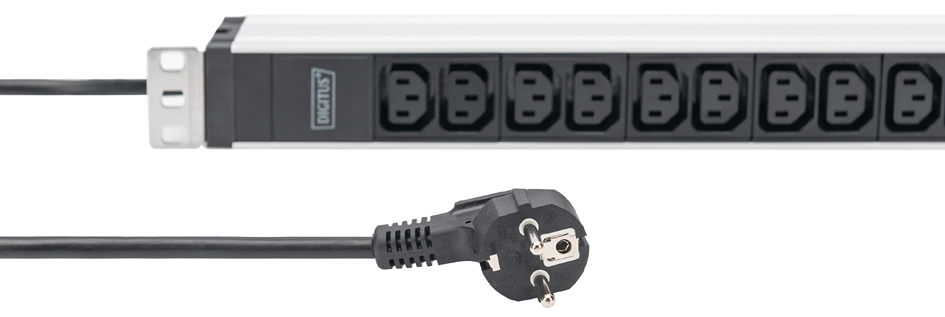 DIGITUS 19" stekkerdoos koudtoestel 12-voudig 1HE