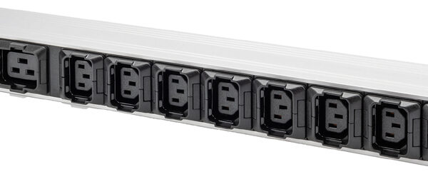 19" koudgerätstopcontactenstrook, 10-voudig, 1HE