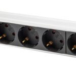 19 inch verdeeldozen, 6-voudig, 1HE, netfilter