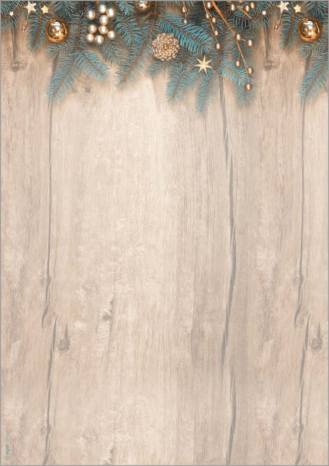 Sigel Kerst-Motivpapier 'Golden Greens', A4, 90 g/m² Sigel Kerst-Motivpapier 'Golden Greens', A4, 90 g/m²