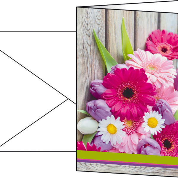 Kleurrijke felicitatiekaart