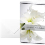 Rouwkaart 'Witte Amaryllis'