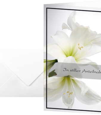 Rouwkaart 'Witte Amaryllis'