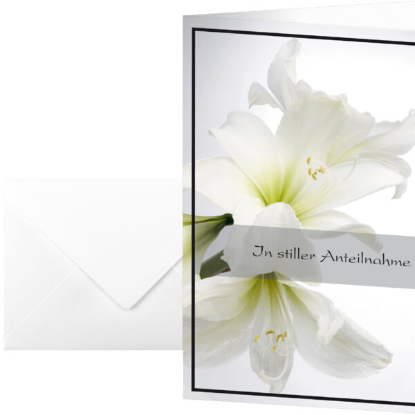 Rouwkaart 'Witte Amaryllis'