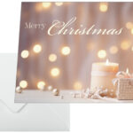 Sigel kerstkaart 'Golden Glow', A6 liggend (A5)