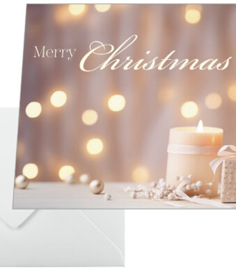 Sigel kerstkaart 'Golden Glow', A6 liggend (A5)