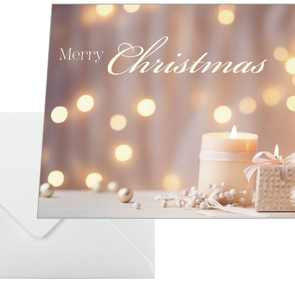 Sigel kerstkaart 'Golden Glow', A6 liggend (A5)