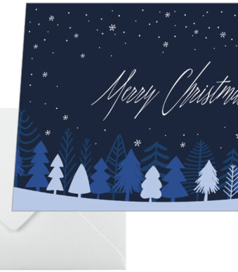 Sigel kerstkaart 'Snowflake Serenity', A6 liggend (A5)