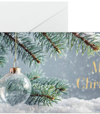 Sigel kerstkaart 'Snow Idyll', DIN lang formaat