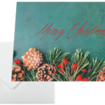 Sigel kerstkaart 'Green Christmas', A6 liggend (A5)