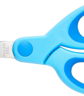 WESTCOTT Kinderschaar met zachte grip, rond, 130 mm, blauw