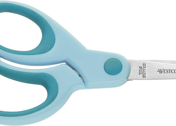 WESTCOTT kinderschaar met softgrip handvat, puntig, 130 mm, turquoise