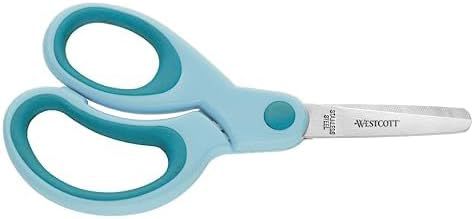 WESTCOTT kinderschaar met softgrip handvat, rond, 130 mm, turquoise