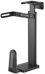 LogiLink PC-houder voor montage onder bureau of aan wand, zwart