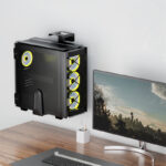 LogiLink PC-houder voor montage onder bureau of aan wand, zwart
