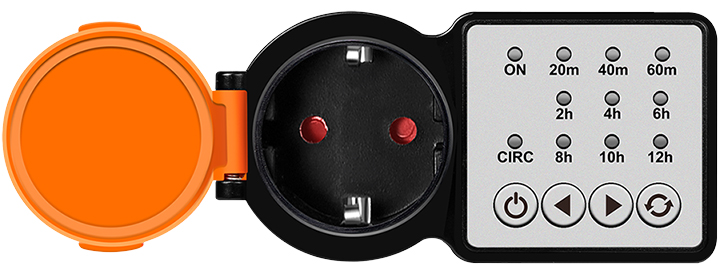 LogiLink Mechanische Tijdschakelaar Outdoor, IP44, zwart