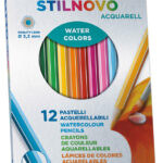 GIOTTO STILNOVO ACQUARELL aquarel kleurpotloden, 12 stuks