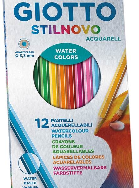 GIOTTO STILNOVO ACQUARELL aquarel kleurpotloden, 12 stuks