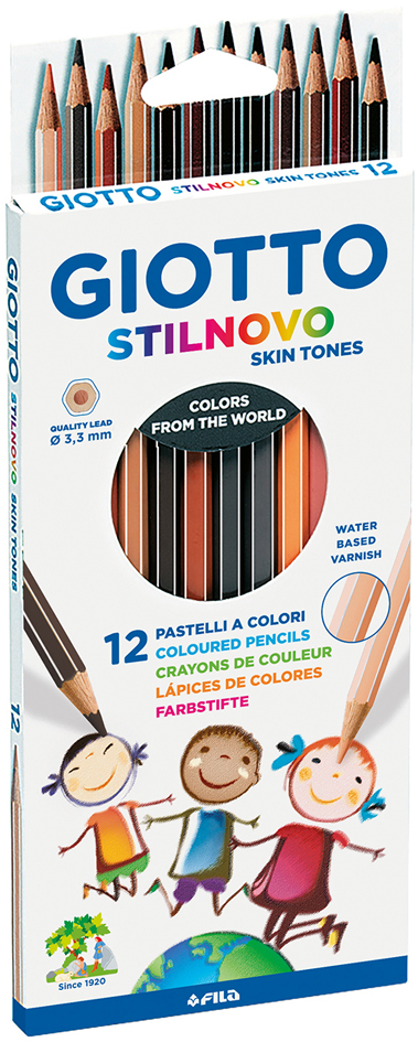 GIOTTO STILNOVO SKIN TONES kleurpotloden, 12 stuks GIOTTO STILNOVO SKIN TONES kleurpotloden, 12 stuks