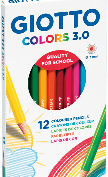 GIOTTO Colors 3.0 kleurpotloden, zeskant, 12 stuks in kartonnen etui