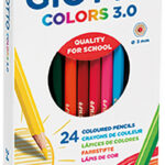 GIOTTO Colors 3.0 kleurpotloden, zeskantig, 24 stuks in kartonnen etui