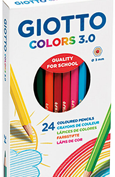 GIOTTO Colors 3.0 kleurpotloden, zeskantig, 24 stuks in kartonnen etui