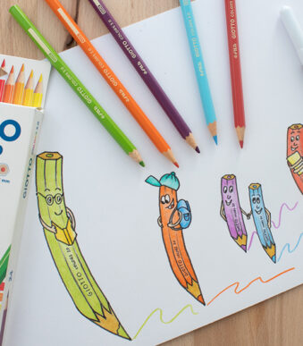 GIOTTO Colors 3.0 kleurpotloden, zeskantig, 24 stuks in kartonnen etui