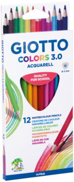 GIOTTO Colors 3.0 aquarel kleurpotloden, 12 stuks