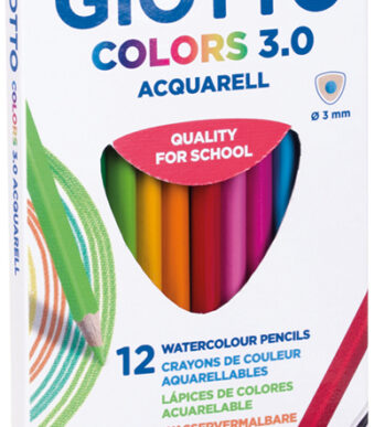 GIOTTO Colors 3.0 aquarel kleurpotloden, 12 stuks