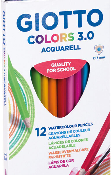 GIOTTO Colors 3.0 aquarel kleurpotloden, 12 stuks