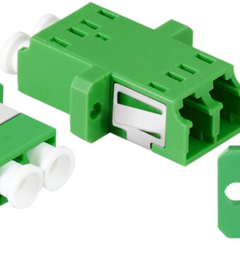 LogiLink glasvezelkoppeling, 2x LC Duplex, met flens, groen