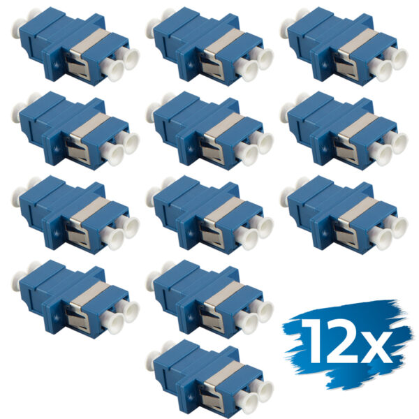 LogiLink glasvezel koppelingsset, 2x LC-Duplex, OS2, blauw