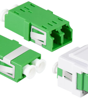 LogiLink glasvezelkoppeling-set, 2x LC duplex, zonder flens, groen