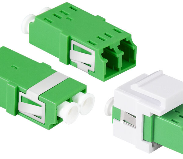 LogiLink glasvezelkoppeling-set, 2x LC duplex, zonder flens, groen