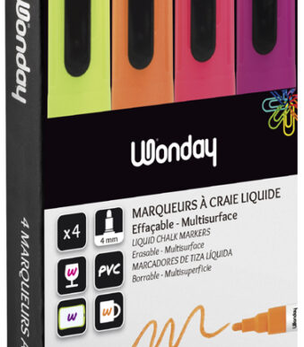 Wonday krijtmarkers rond 4mm - set van 4 stuks