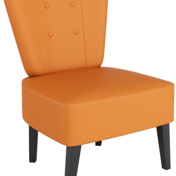 PAPERFLOW bezoekersstoel Brighton, kunstleder, oranje