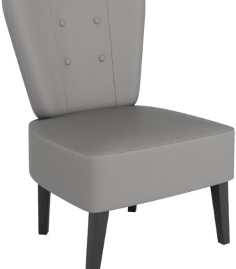 PAPERFLOW bezoekersstoel Brighton, kunstleder, grijs