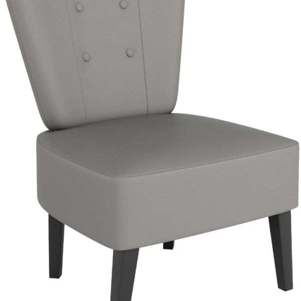 PAPERFLOW bezoekersstoel Brighton, kunstleder, grijs