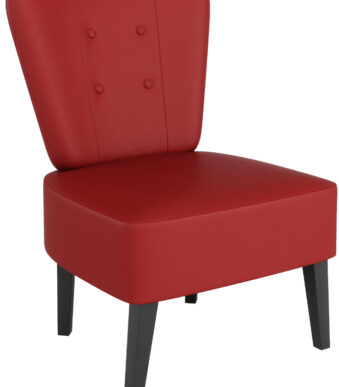 PAPERFLOW bezoekersstoel Brighton, kunstleder, rood