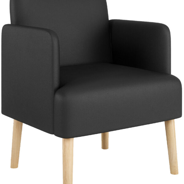 PAPERFLOW bezoekersstoel Brooks, kunstleer, zwart