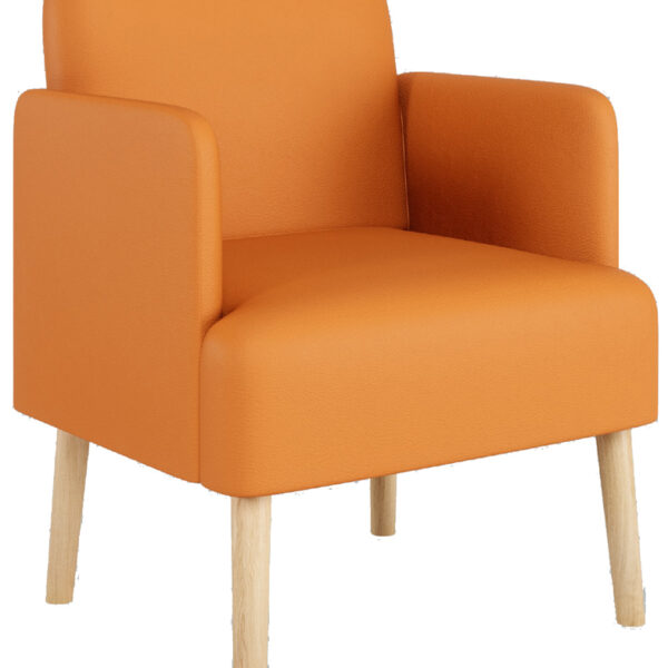 PAPERFLOW bezoekersstoel Brooks, kunstleder, oranje