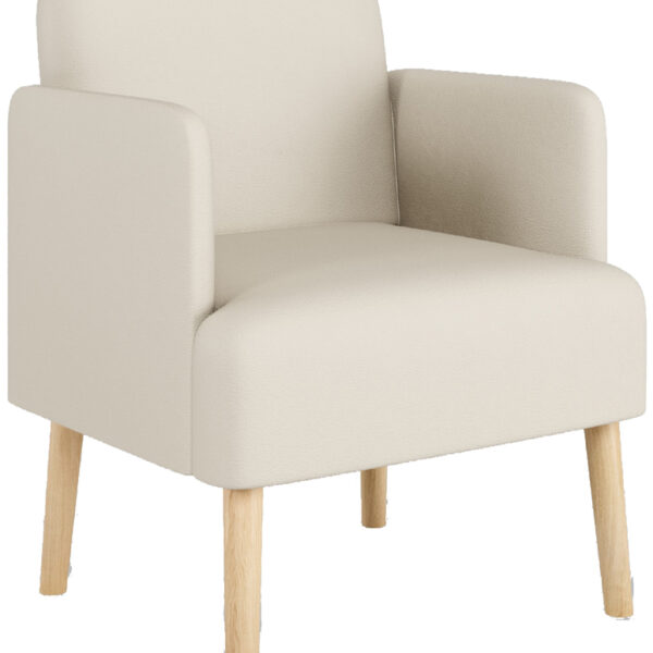 PAPERFLOW bezoekersstoel Brooks, kunstleer, ivoor