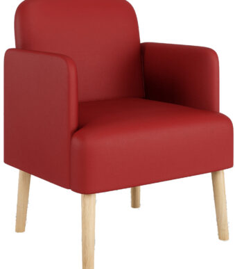 PAPERFLOW bezoekersstoel Brooks, kunstleer, rood